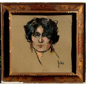 French School Circa 1920 : "the Made-up Woman"