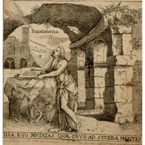 Enea Vico : Suite d'Emblemes I "poenitentia"