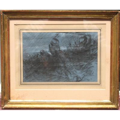 Drawing XIXth : The Battle Of Taillebourg