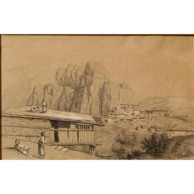 Achille Fouquier : Mountain Village In Eriguem