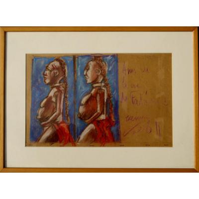 Pastel : "pregnant Fabienne"