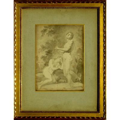 Great Drawing End XVIII : "adam And Eve And The Serpent"