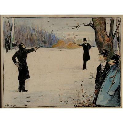 Drawing Of Humor : "the Duel"