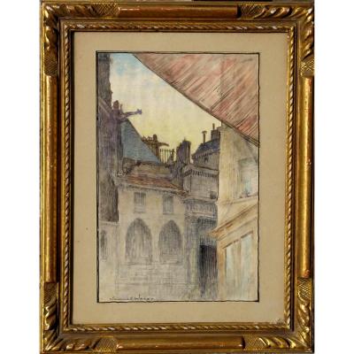 Samuel Waret : "a Corner Of Street In Paris"