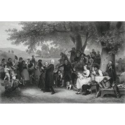 Louis Knaus : Very Big Engraving  "la Cinquantaine"