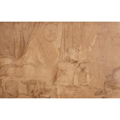 After Fragonard : Drawing "le Verrou"