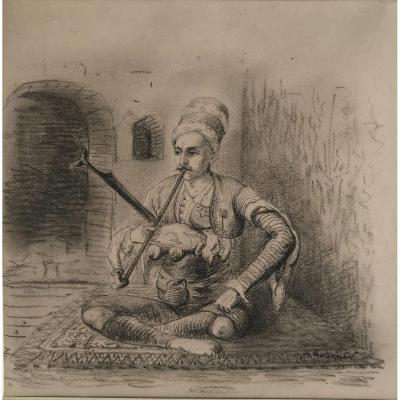 Achille Fouquier (1817-1895?) 13 : "turkihs Smoke La Pipe"