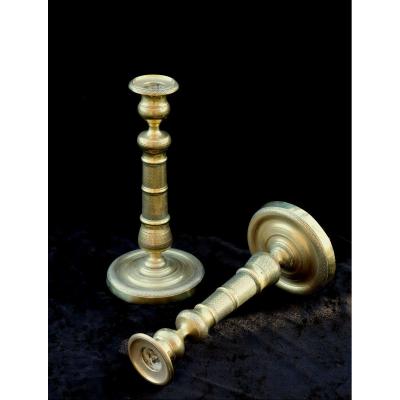 Pair Of Restoration Era Candlesticks