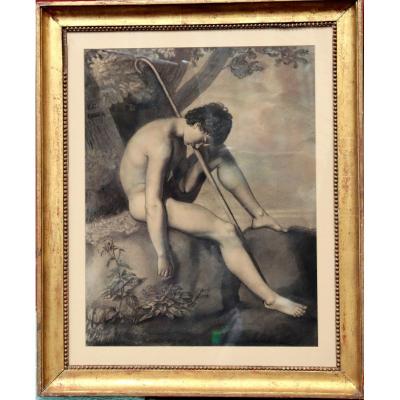 Neo-classic School 1803 : "the Sleeping Pastor"