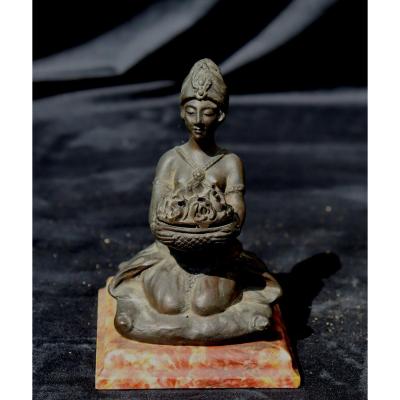 Orientalist Perfume Burner : "the Basket Of Flowers"