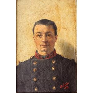 SalaÜn : "portrait Of A Young Military 1879"
