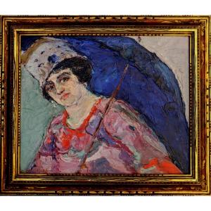 Vladimir Of Terlikowsky : "the Blue Parasol"