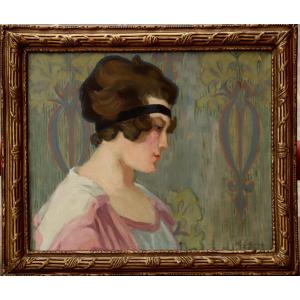 Alice Guinepied : "art-nouveau Portrait" 1919
