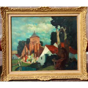 Raymond Dierickx : "saint Francis Of Assisi Talking To The Birds"