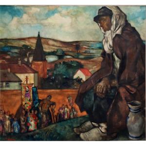 Raymond Dierickx : "contemplation Of The Procession"