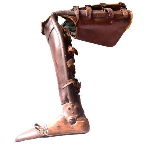 Leg Prosthesis With Wooden Foot