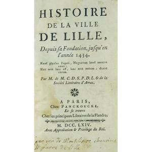 [mcdspdl & Arras Literary Society] - History Of The City Of Lille. 1764.
