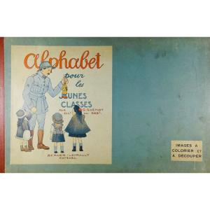 Guenot - Alphabet For Young Classes. Pictures To Color And Cut Out. 1920.