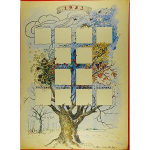 Kerhor (jean) - File Containing Drawings, Watercolors And Some Engravings. Around 1918.