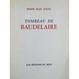 Jouve - Tomb Of Baudelaire. Seuil, 1958, Copy Of The Press Service With A Dispatch.