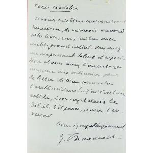 Tharaud (jean) - Three Letters From The Writer Jean Tharaud, Handwritten, Circa 1920.