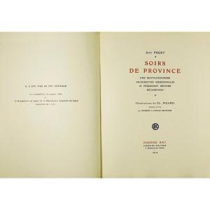 Puget - Provincial Evenings. A Mansion. Southern Silhouettes. Mr Pequignot. 1914.