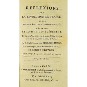 Burke (edmund) - Reflections On The French Revolution, 1790, Contemporary Binding.