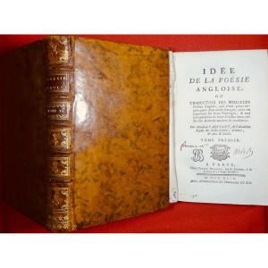 Yart (the Abbot) - Idea Of English Poetry, 1749 In Contemporary Binding.
