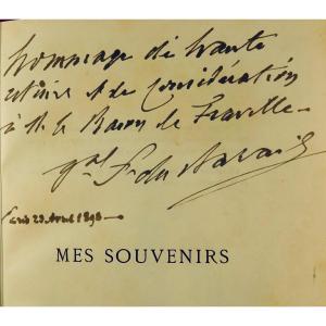 Barail - My Memories. Paris, Librairie Plon, 1894. With A Fine Dedication From The Author.