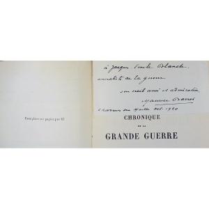 Barrès (mauritius) - Chronicle Of The Great War. Plon, 1920 To 1924, Paperback, Sent By Blanche.