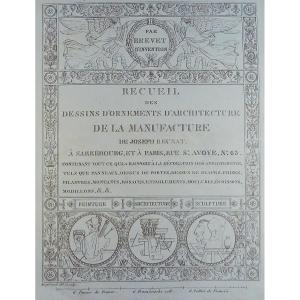 Beunat (joseph) - Collection Of Drawings Of Architectural Ornaments From The Factory. Around 1820.