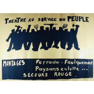 [nancy University Theater Festival] - Poster - Theater In The Service Of The People, 1970.