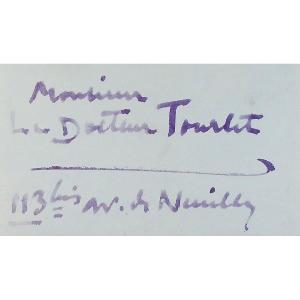 Gyp - Autograph Letter Signed Mirabeau Martel. Neuilly, 1907, With The Author. Invitation.