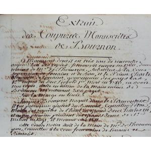 [manuscript] - Handwritten Clippings From Bournon. Circa 1780, Paperback.