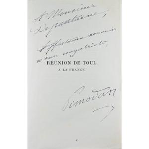 Pimodan - The Reunion Of Toul To France. Calman-lévy, 1885, Paperback, Dedication From The Author.