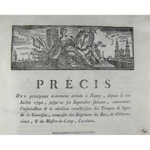Poirson - Summary Of The Main Events That Occurred In Nancy Since July 20, 1790. 