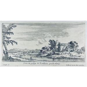 Silvestre (israel) - View Of The Landscape Of Tomblaine Near Nancy. At The Author's, Around 1650.