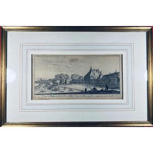 Silvestre (israel) - View And Perspective Of The Notre Dame Gate In Nancy. Around 1680, Framed.