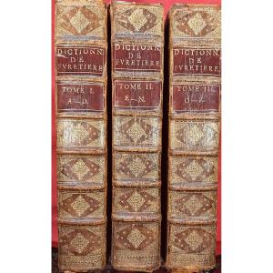 Furetière - Universal Dictionary, Generally Containing All French Words. 1701, Bound.