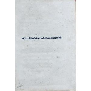 Ovide - Cp, Ovidii Nassonis Poete Clarissimi In Ibim Opusculii. Around 1500, Modern Binding.