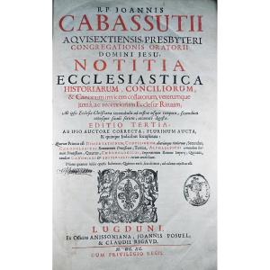 Cabassut - Notitia Ecclesiastica Historiarum, Conciliorum. Posuel, 1690, Binding With Arms.