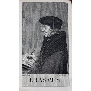Erasmus - Praise Of Madness. Thurneysen, 1780. Engravings After Holbein. Period Binding.