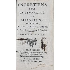 Fontenelle - Conversations On The Plurality Of Worlds. Mossy, 1780. Contemporary Full Calfskin Binding.