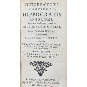Hippocrates & Celsi - Aphorismi, Variorum Auctotum, Maxim. Langerak, 1732, Period Binding.