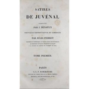 Juvenal - Satires. Paris, Clf Panckoucke, 1825. Period Bindings.