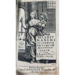 Maximi - Valerii Maximi Dictorum Factorumque Memorabilium. Heger, 1640, Period Vellum Binding.