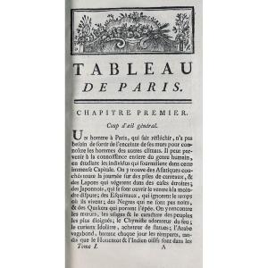 [mercier (louis-sébastien)] - Painting Of Paris. Amsterdam, 1783-1788, Period Bindings.