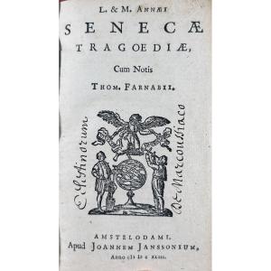 Seneca - Tragoediae Cum Notis Thom. Farnabii. Amsterdam, Chez Jansson, 1643, Period Binding.