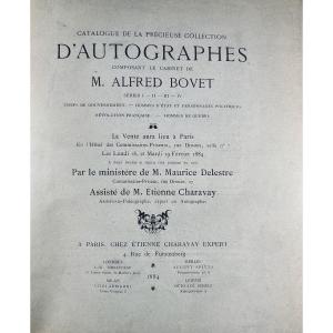 [bibliography] - Charavay - Autograph Letters Comprising The Collection Of Alfred Bovet. 1885