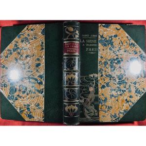 Saint-juirs - The Seine Through Paris. Launette & Cie, 1890, Very Beautiful Mosaic Binding.